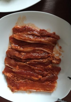 Hình của món Ba chỉ nướng.