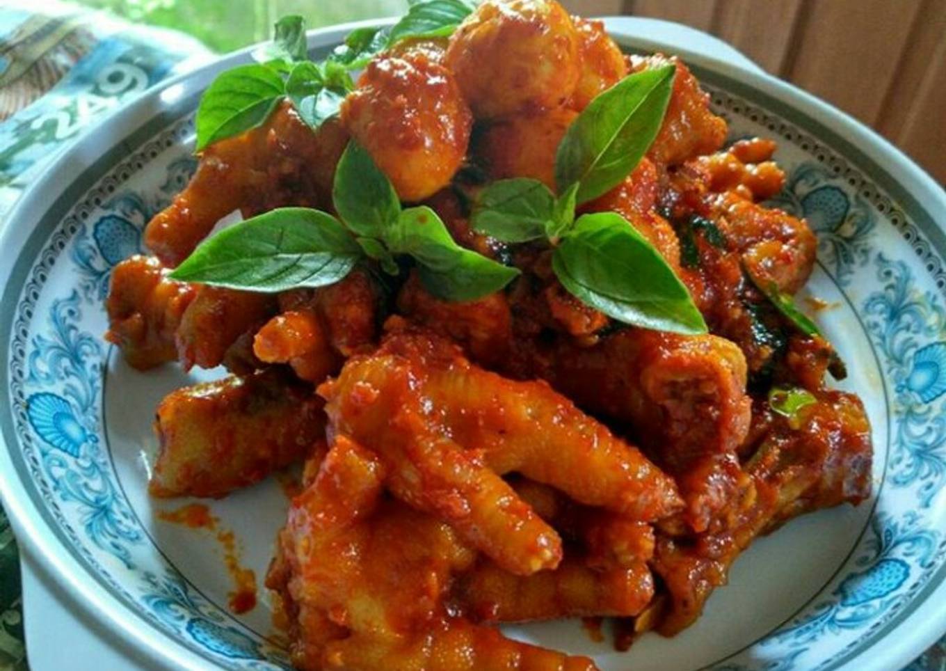 Ceker balado telur puyuh