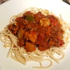 Loaded Veggie Spaghetti A picture of Loaded Veggie Spaghetti.