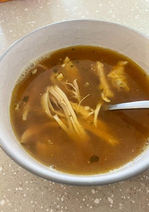 A picture of Simple Chicken Broth for Sick Days 🤒.