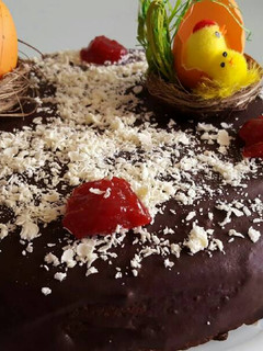 Una foto de Mona de Pascua de chocolate