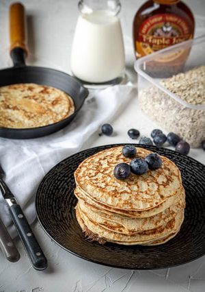 Une photo de Pancakes vegan et faciles