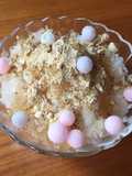 Japanese dessert, Shaved Ice with Wasanbon & Kinako 和三盆&きな粉のかき氷