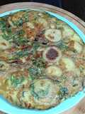 Tortilla de papines y acelga