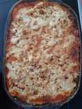 Nudelauflauf mit Tomaten-Fleisch-Bechamel Soße