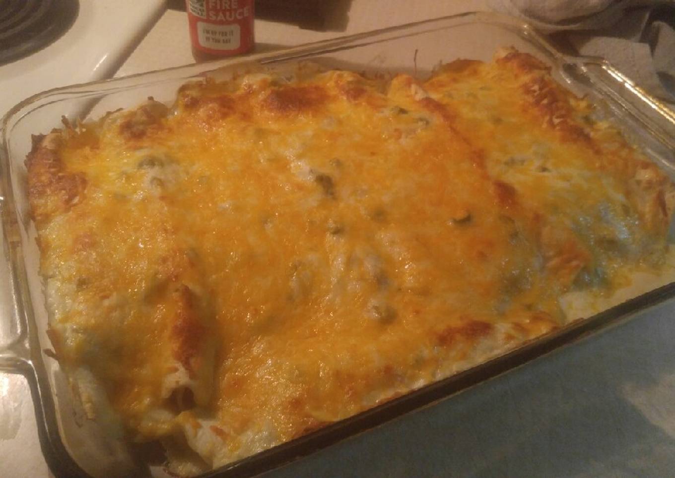 Jalepeno & Sour Cream Chicken Enchiladas