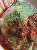 Semo with okro soup