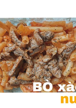 Hình của món Bò Xào Nui.