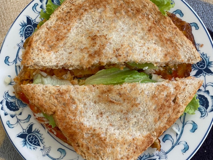 Resep: Sandwich Panggang Telur Wortel Praktis (Bisa untuk diet) Murah