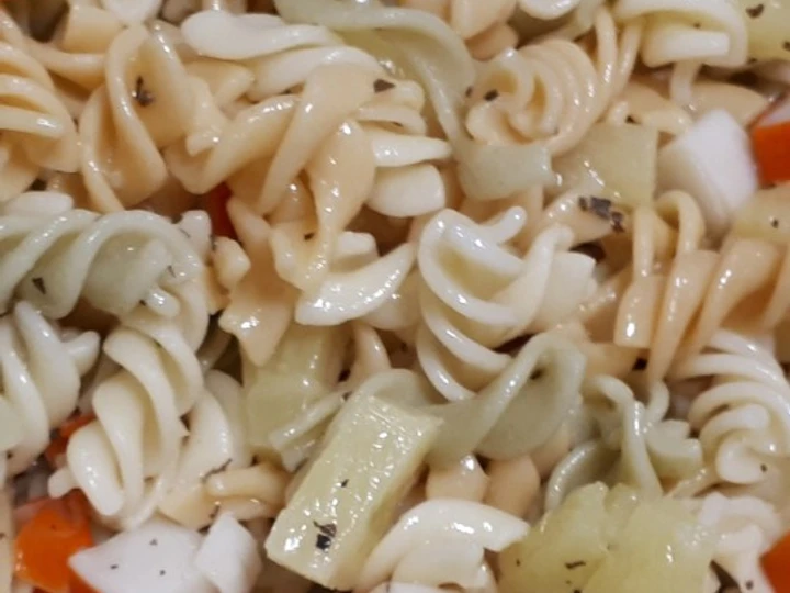 Pasos sencillos para Hacer 26. Ensalada de espirales con piña  que Delicioso