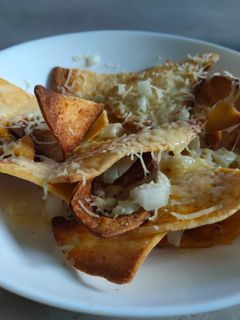 Una foto de Nachos caseros con fajitas 🌮 en Air fryer