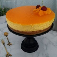 A picture of Mango Cheese cake.