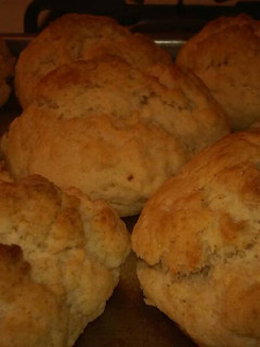 A picture of Mom's Biscuit Recipe.