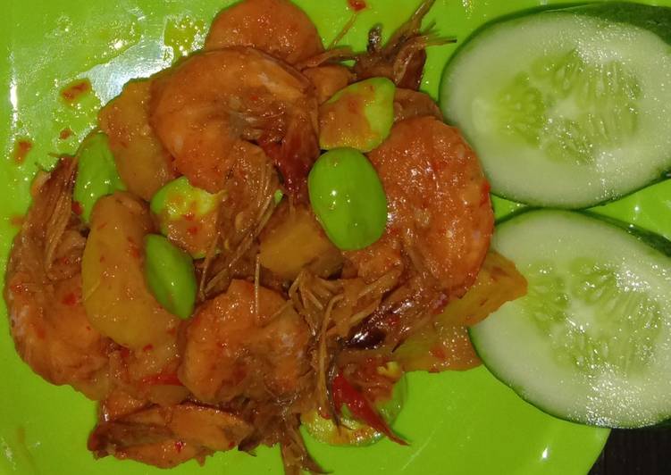 Resep Balado Udang Kentang Pete Anti Gagal