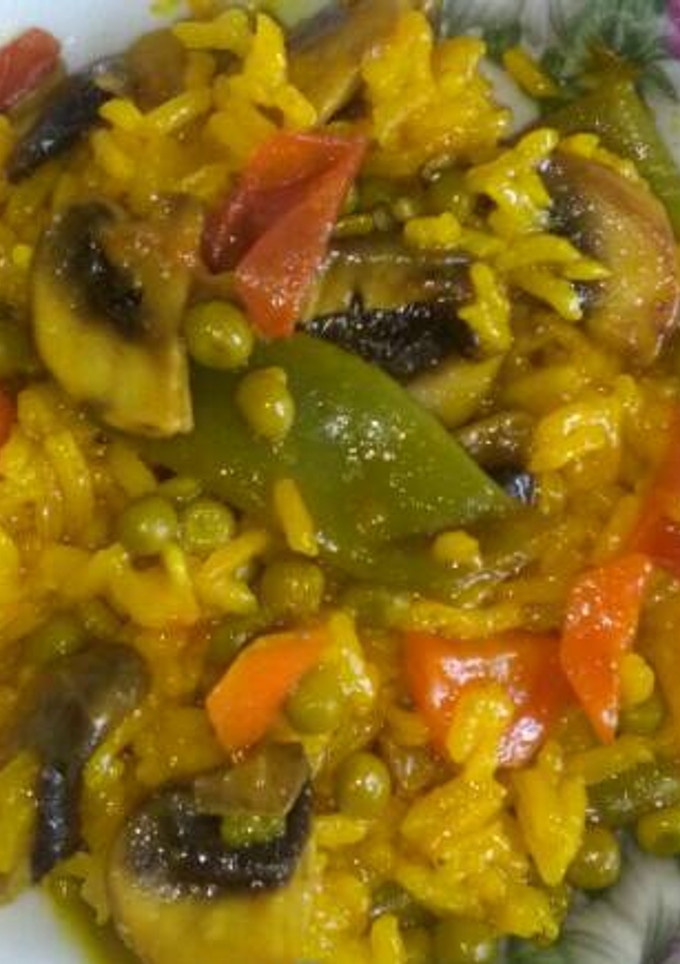 Una foto de Paella vegetariana