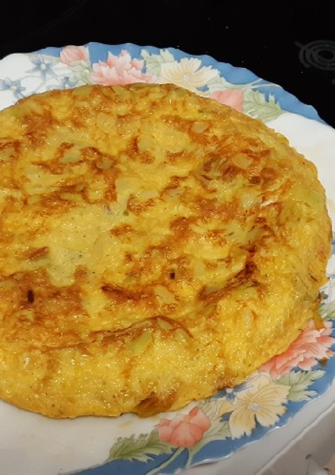 Una foto de Tortilla de puerros