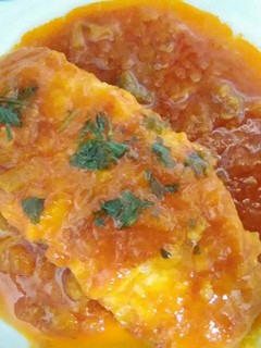 Una foto de Bacalao a la riojana