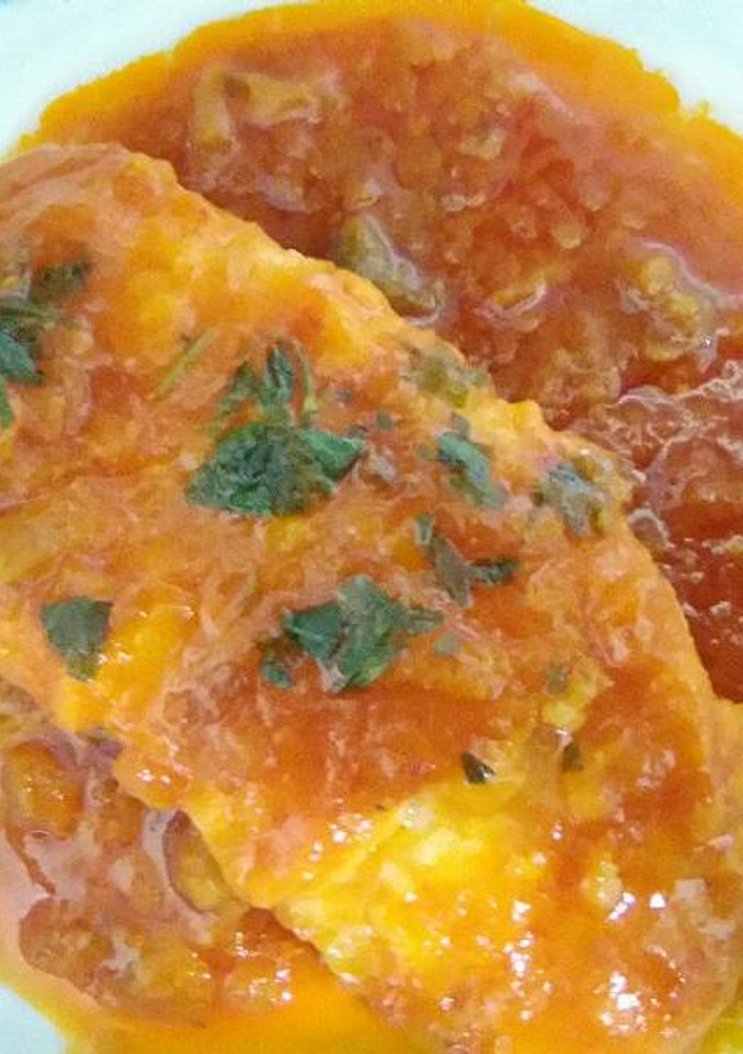 Una foto de Bacalao a la riojana