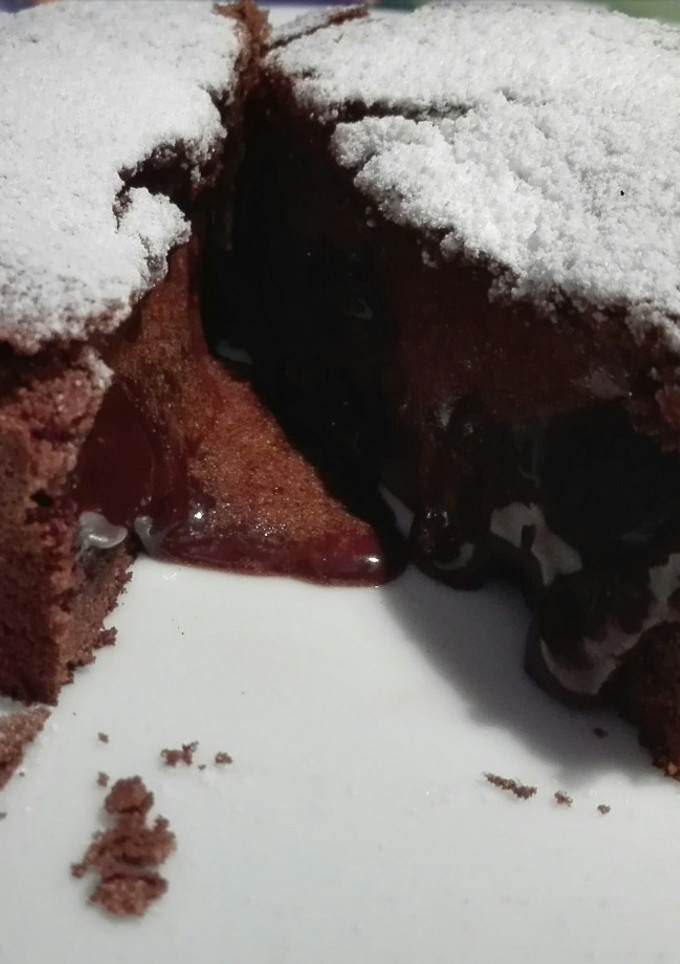 Una foto de Coulant de chocolate