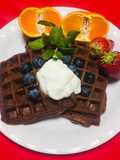 Waffles con Chocolate y Avena!
