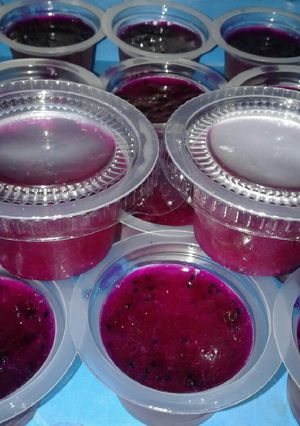 Foto resep Puding buah naga cup