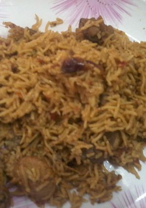 A picture of Mint chicken briyani.