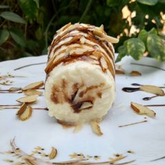 A picture of Custard kulfi with chocolate twist.