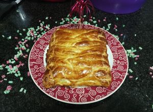 Una foto de Hojaldre de beicon y queso