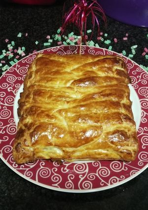 Una foto de Hojaldre de beicon y queso