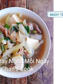 Hình của món Canh dưa hồng chay.