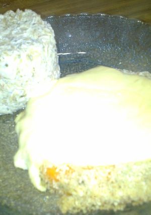 Una foto de Milanesas de zapallo con arroz cremoso