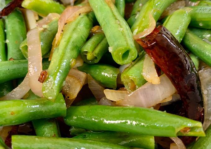 Steps to Make Ultimate Stir Fried French Beans