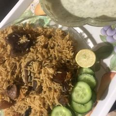 Beef pulao A picture of Beef pulao.