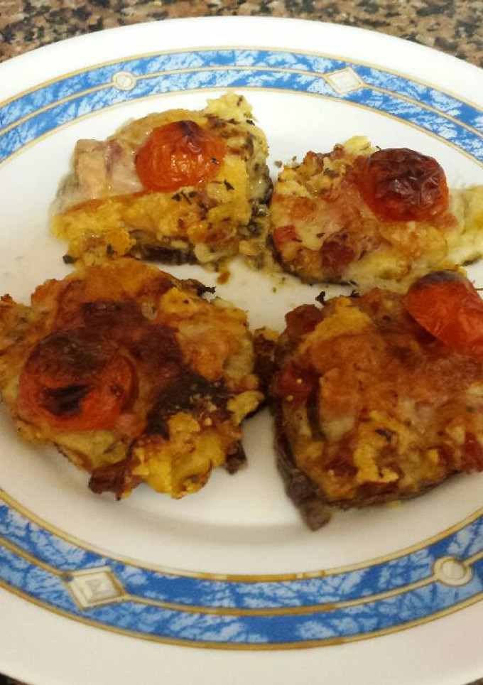Una foto de Mini "pizzas" de Berenjena