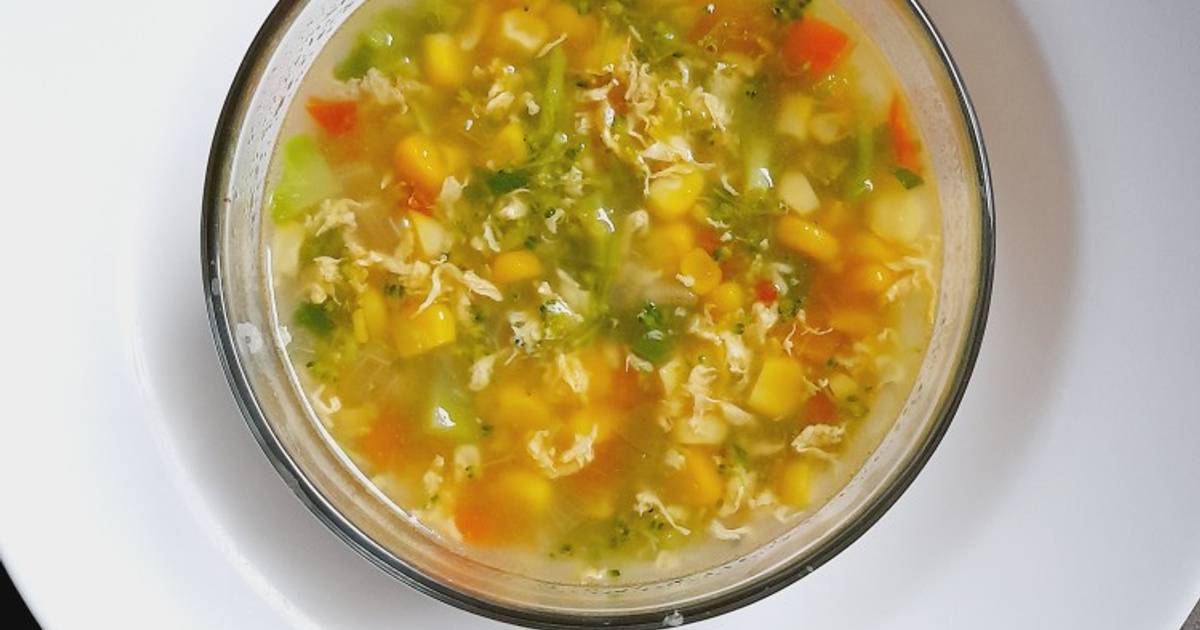 Resep Sup Telur Jagung Sayur MPASI Simpel oleh Ninik Yanie Cookpad