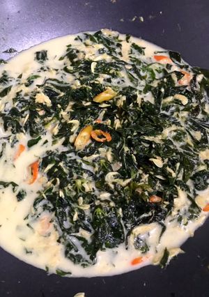 Foto resep Bobor daun singkong dan ebi (udang rebon)