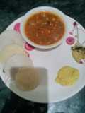 Idli Sambhar with peanuts & Splited gram chutney