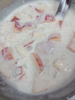 Hình của món Eat clean với yến mạch+yogurt+trái cây.