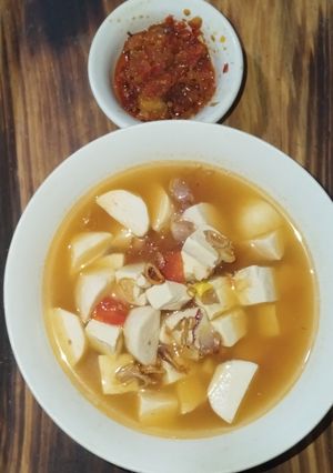 Foto resep Bakso Ikan kuah tomat