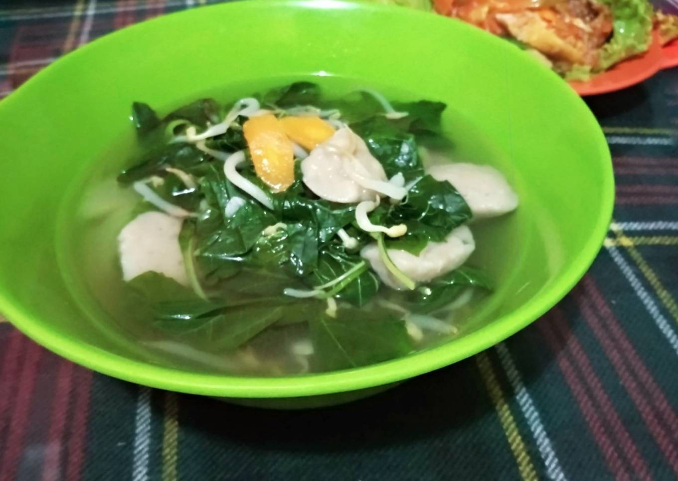 Sayur bening bayam campur, enak segerrr