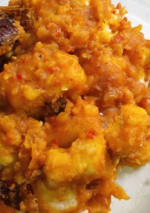 A picture of Yam porridge (my style).