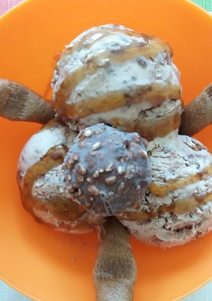 Φωτογραφία της συνταγής Εύκολο παγωτό Ferrero ή παγωμένος κορμός (στο Thermomix ή μίξερ)