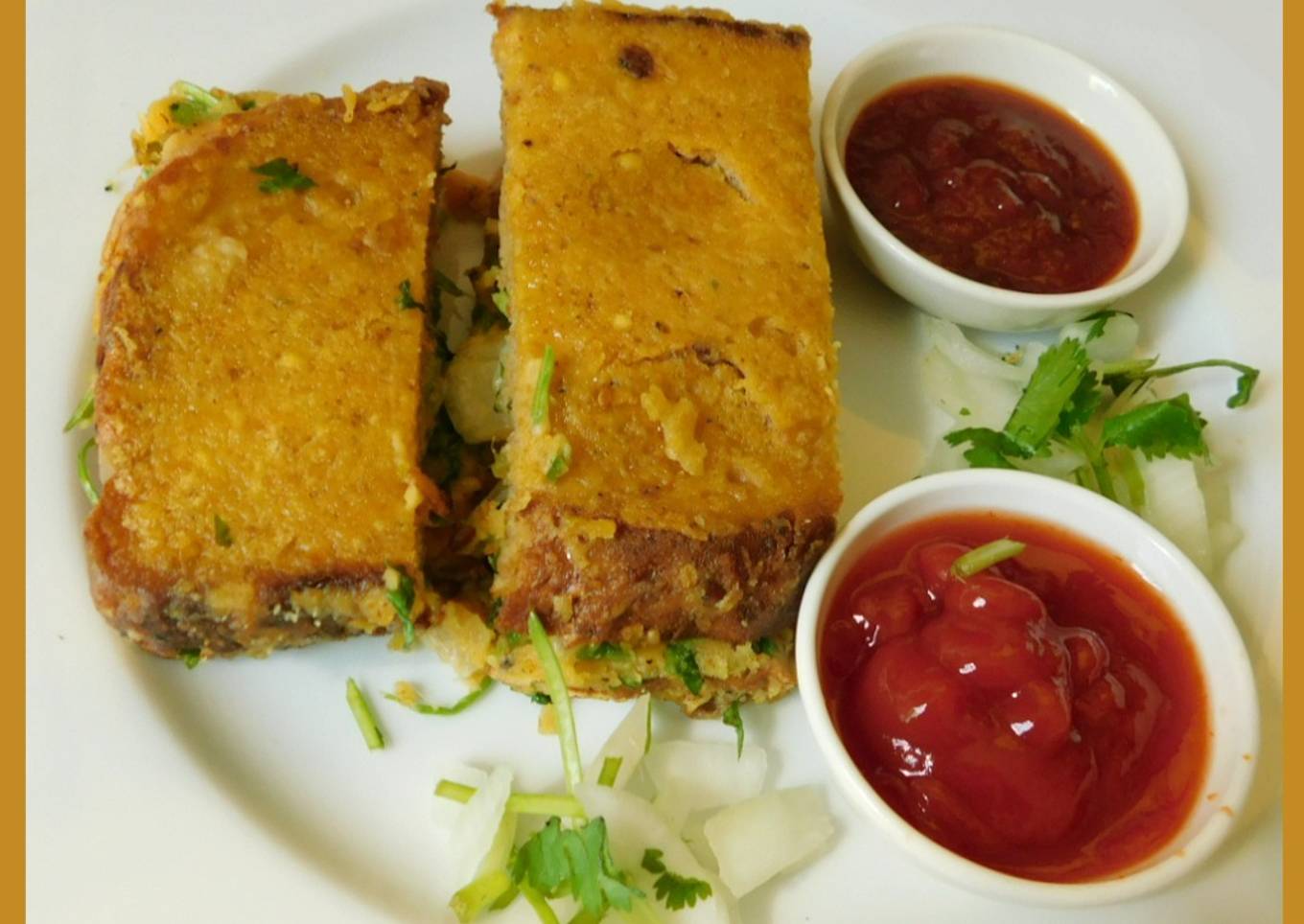 Pudla Sandwich (Mumbai Zaveri Bazaar's Famous Bread Pudla)