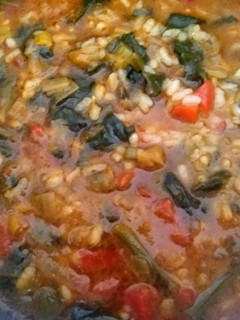 Una foto de Arroz con espinacas