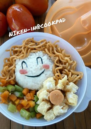 Foto resep Cutie Curly Girl Bento (bekal anak)