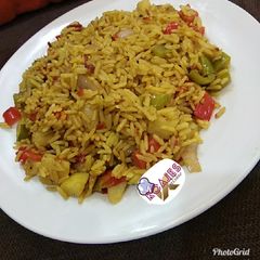 A picture of Potato fried rice.