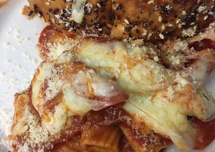 Easiest Way to Make Award-winning Pepperoni pizza pasta bake