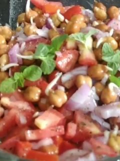 A picture of Sprouted chana salad.