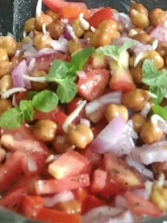 A picture of Sprouted chana salad.