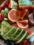 Tábua de Frutas e Brownie